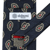 Paisley Jacquard Silk Tie Hand Rolled