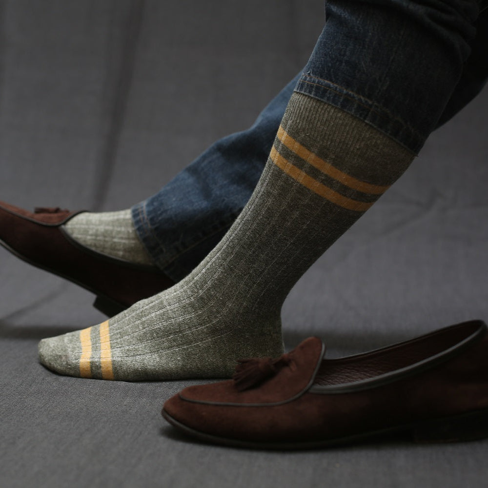 Kaki Jaune Lin Coton