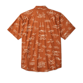 Filson's Washed Short Sleeve Feather Cloth Shirt - Bourbon / Knots
