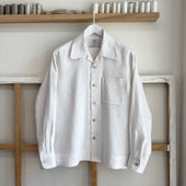 Off White Linen Camp Shirt
