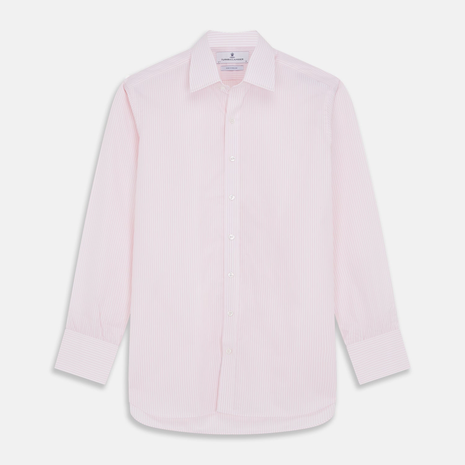White and Pink Wide Stripe Mayfair Shirt
