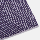 Purple And Lilac Hexagon Cashmere Knitted Scarf