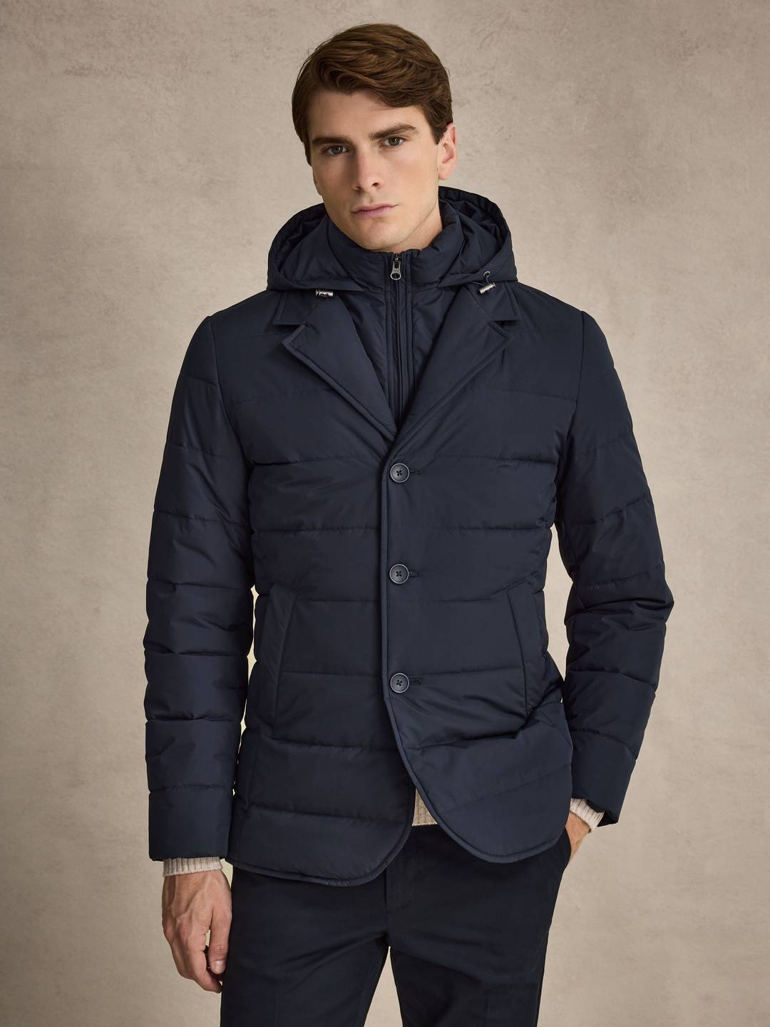 Navy Blue Padded Jacket