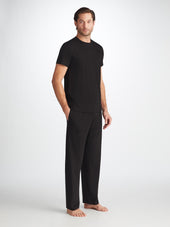 Men's Basel T-Shirt and Lounge Trousers Black Set