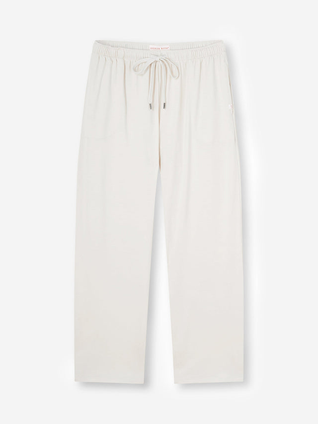 Men's Lounge Trousers Basel Micro Modal Stretch White