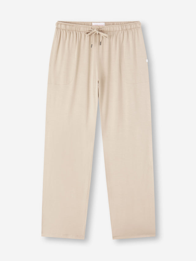 Men's Lounge Pants Basel Micro Modal Stretch Light Stone