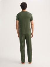 Men's Lounge Pants Basel Micro Modal Stretch Evergreen