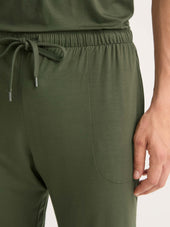 Men's Lounge Pants Basel Micro Modal Stretch Evergreen