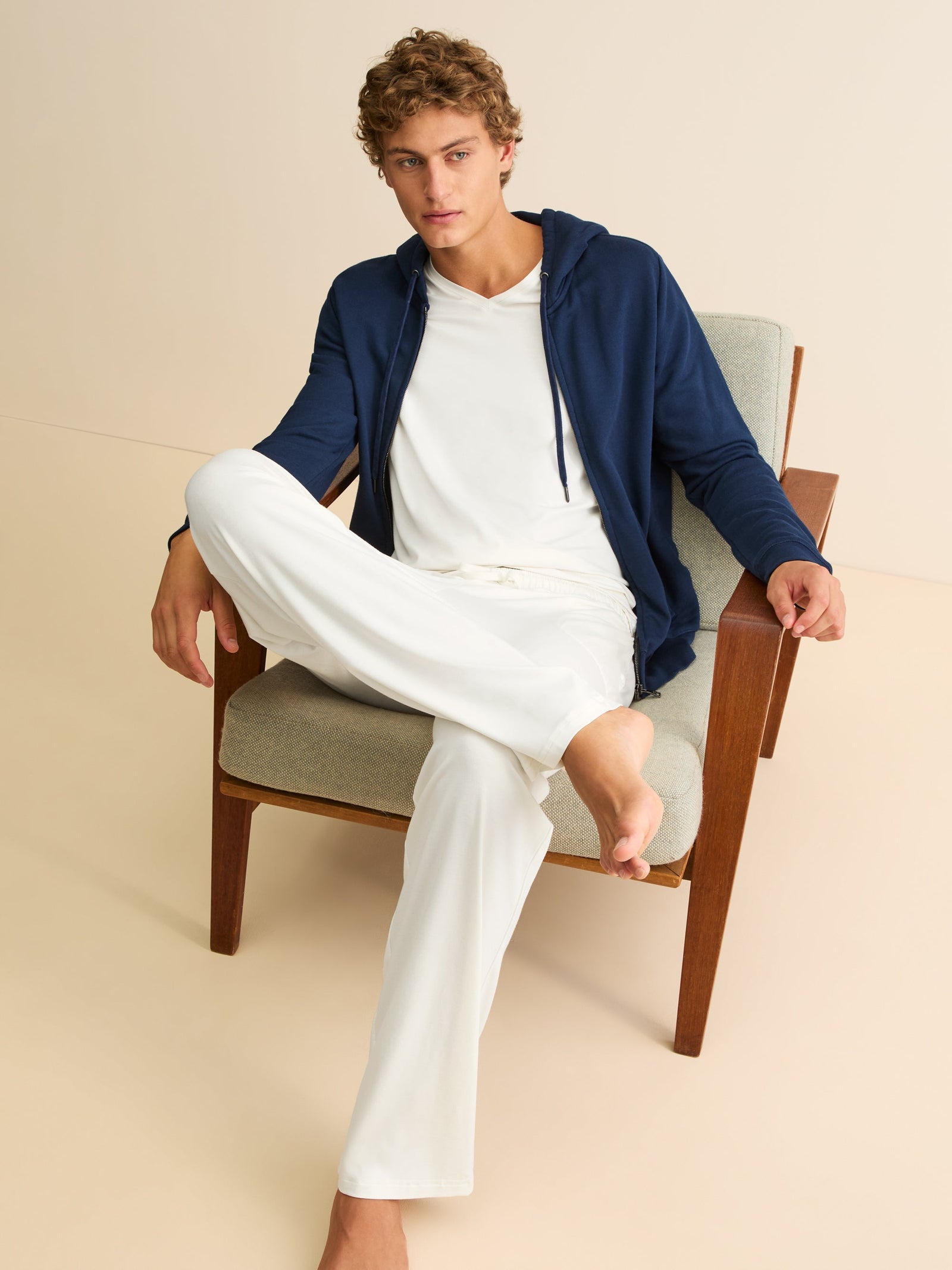 Men S Lounge Pants Basel Micro Modal Stretch Vanilla