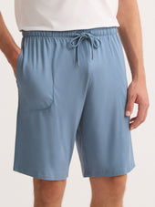 Men's Lounge Shorts Basel Micro Modal Stretch Storm Blue