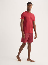 Men S Lounge Shorts Basel Micro Modal Stretch Rustic Red