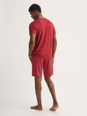 Men S Lounge Shorts Basel Micro Modal Stretch Rustic Red