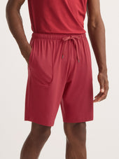 Men S Lounge Shorts Basel Micro Modal Stretch Rustic Red