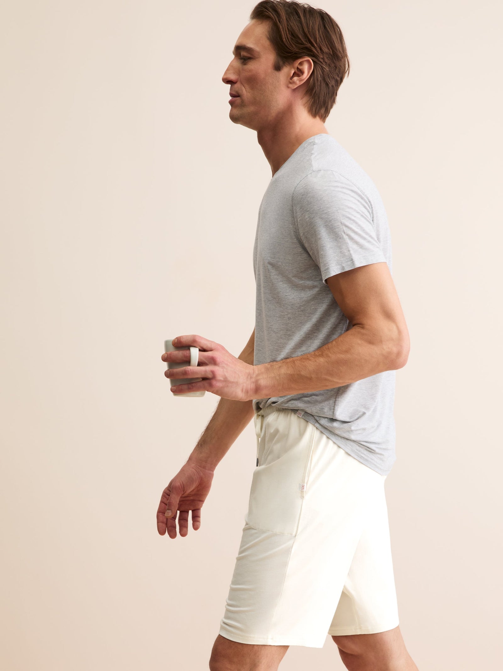 Men S Lounge Shorts Basel Micro Modal Stretch Vanilla
