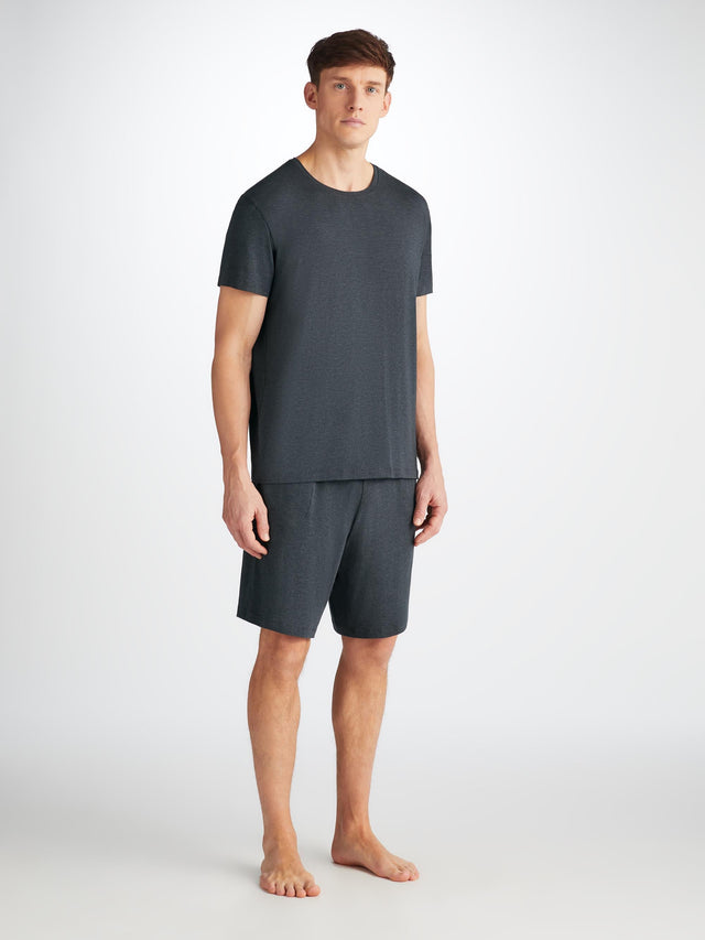 Men's Marlowe T-Shirt and Lounge Shorts Anthracite Set
