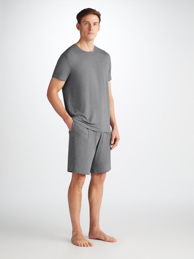 Men's Marlowe T-Shirt and Lounge Shorts Charcoal Set