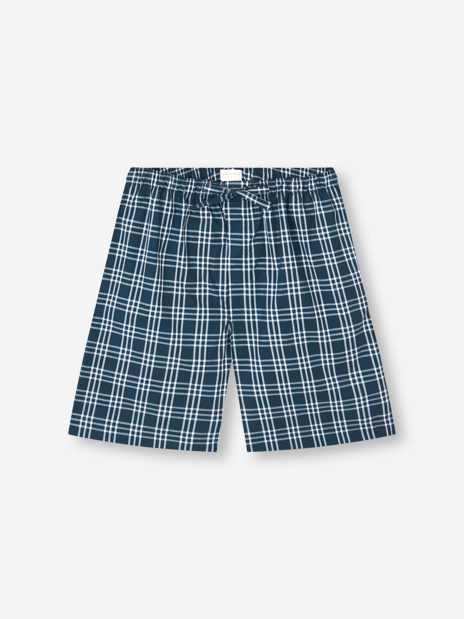 Men S Lounge Shorts Barker Cotton White Check