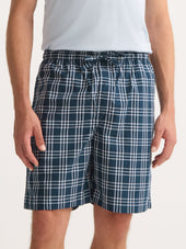 Men S Lounge Shorts Barker Cotton White Check