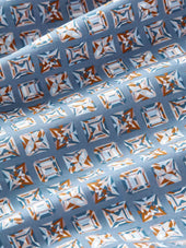 Men's Lounge Pants Cotton Batiste Blue Multicolor Diamond Print