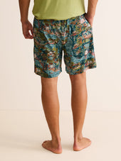 Men S Lounge Shorts Cotton Batiste London Scenic Print Multi