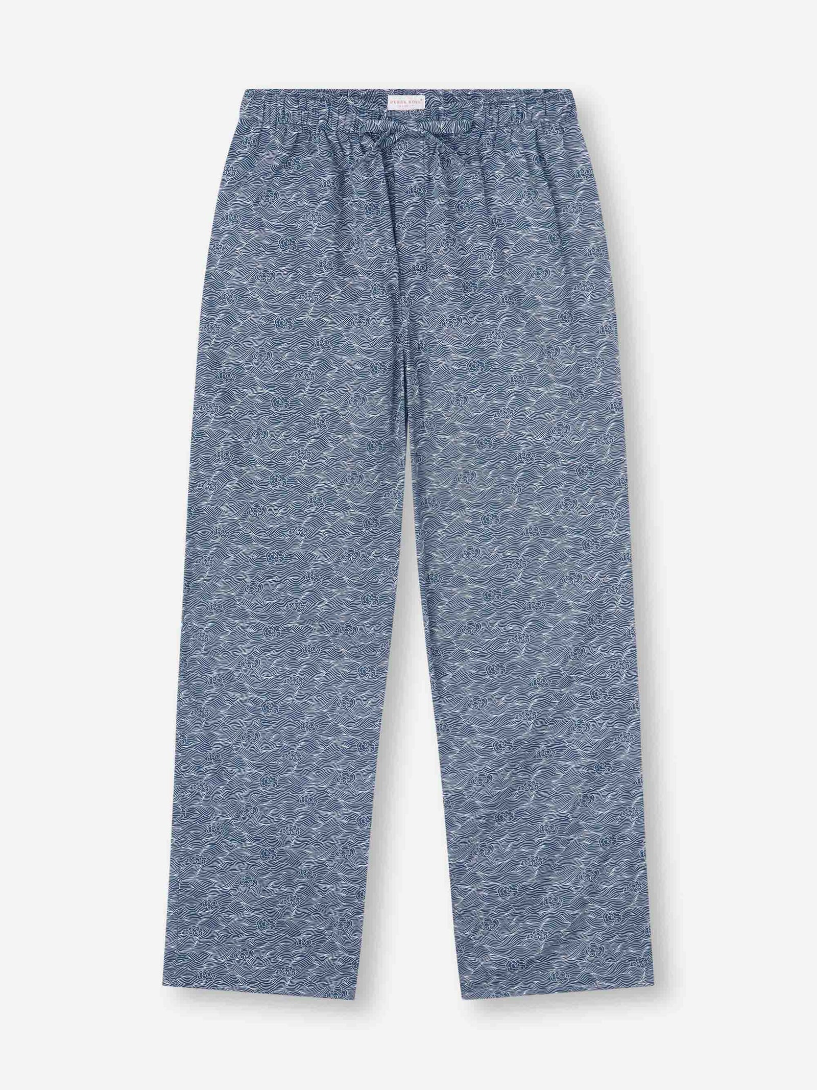 Men S Lounge Pants Cotton Batiste Night Sky Print