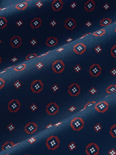 Men's Lounge Pants Cotton Batiste Navy Blue Rose Motif