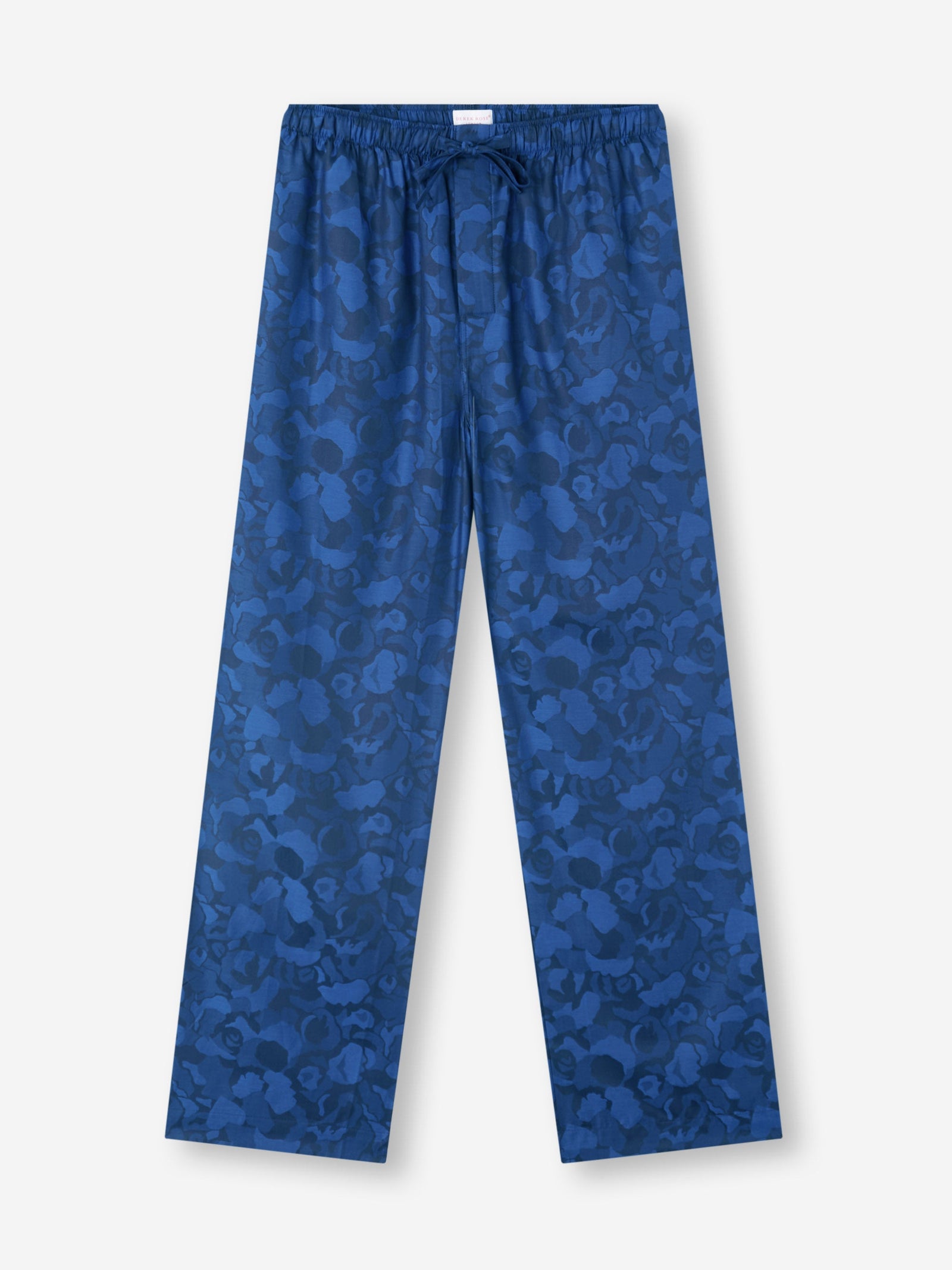 Men S Lounge Pants Cotton Jacquard Blue Camo Rose Weave
