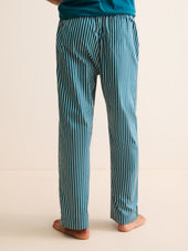 Men S Lounge Pants Royal Cotton White Stripe