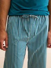 Men S Lounge Pants Royal Cotton White Stripe