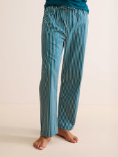 Men S Lounge Pants Royal Cotton White Stripe