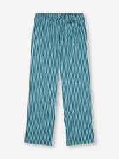Men S Lounge Pants Royal Cotton White Stripe