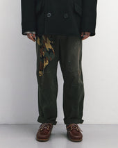 Curve Knee Belted Pants Painting