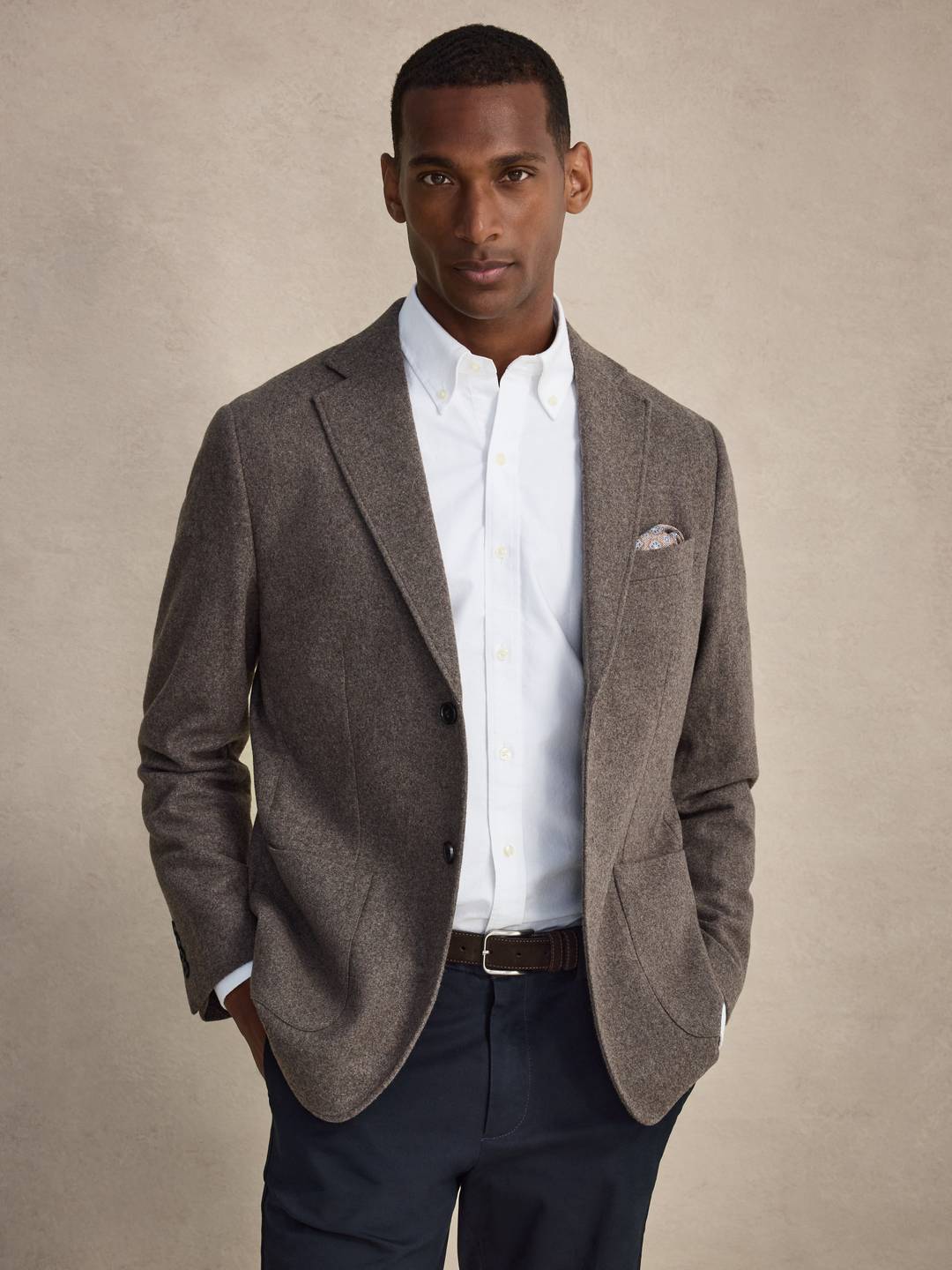 Taupe Blazer Tailored Fit