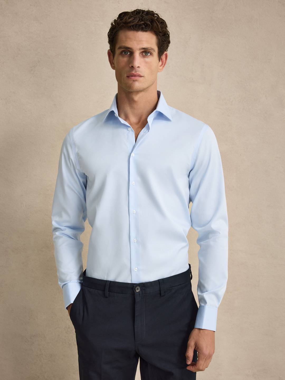 Light Blue Double Cuff Shirt