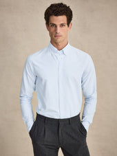 White & Blue Striped Oxford Shirt