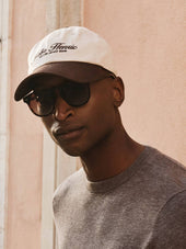 Beige & Brown Baseball Cap