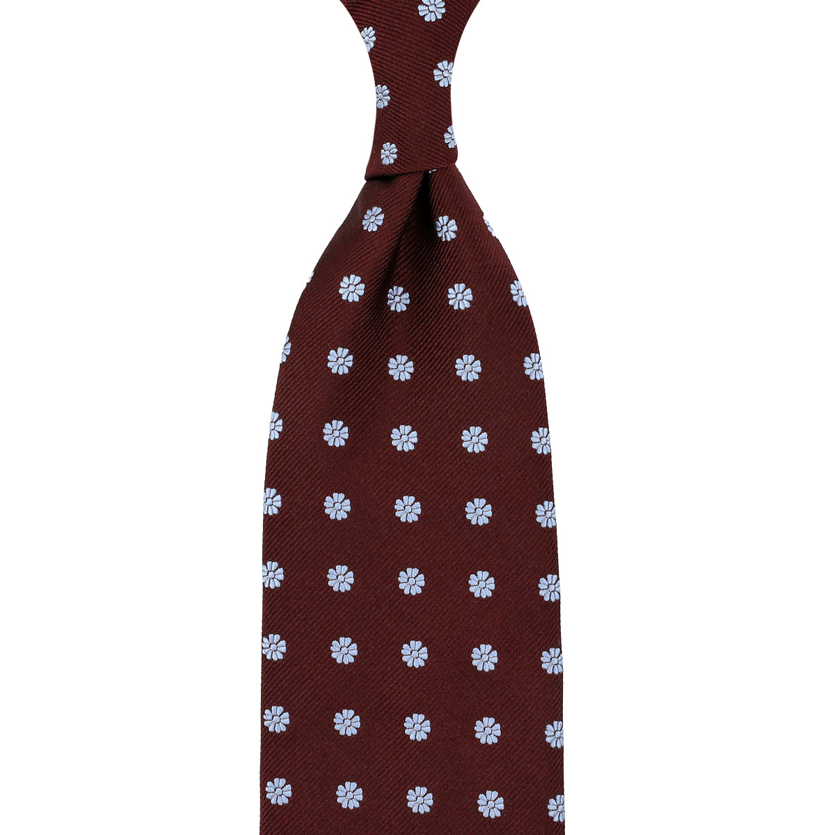 Floral Jacquard Silk Tie Hand Rolled