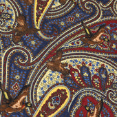 Paisley Motif Wool Silk Pocket Square 40x40cm