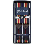 Barathea Braces - Navy / Red / Yellow