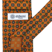 Floral Printed Silk Tie Hand Rolled