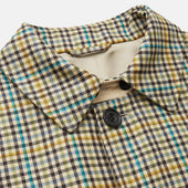 Green And Blue Multi Check Wool Elliot Coat