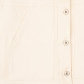 Cropped Denim Jacket - Judo Sashiko - Ecru