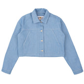 Cropped Denim Jacket - Sakura Sky