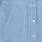 Cropped Denim Jacket - Sakura Sky