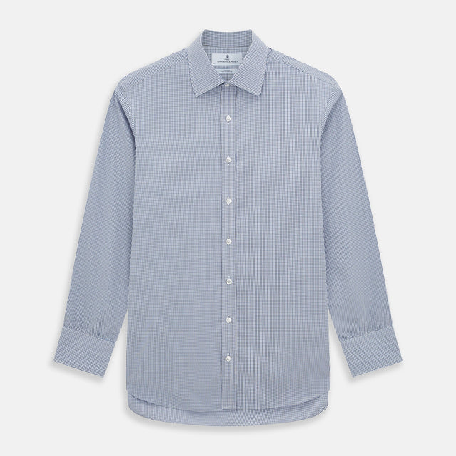 Pale Blue Micro Graph Check Mayfair Shirt