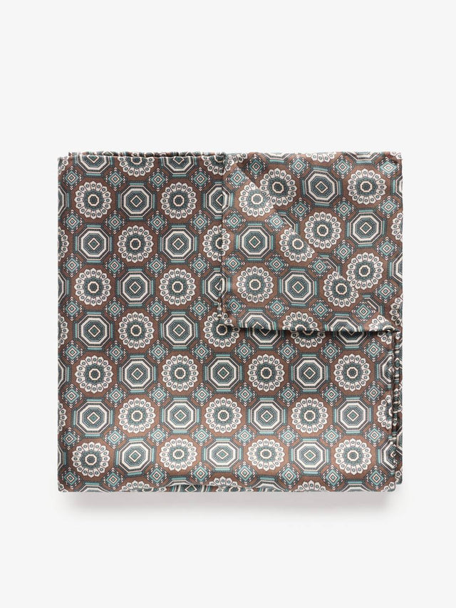 Brown & Green Pocket Square