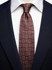 Burgundy Geometric Tie