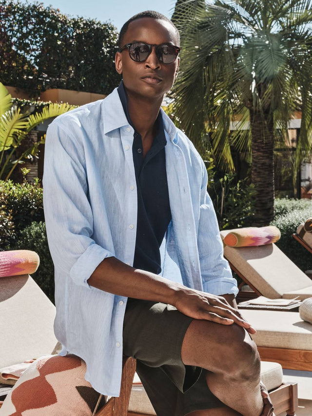 Light Blue Linen Shirt
