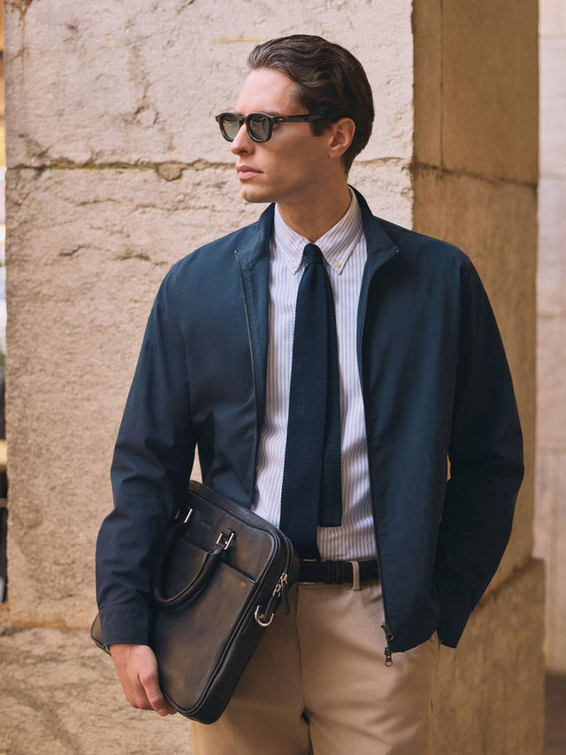 Navy Blue Jacket Regular Fit