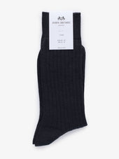 Black Ribbed Socks